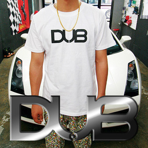 DUB + 스와로브스키 크리스탈 반팔 T셔츠(흰색)